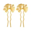 Stephanie Browne Australia Women's Gold Gingko Hairpin Set