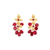 Stephanie Browne Australia Women's Gold Siam In Coral Earrings
