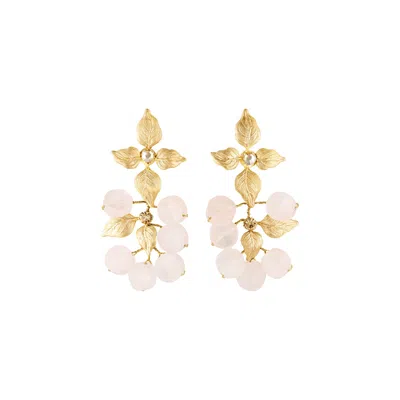 Stephanie Browne Australia Women's Gold Siam In Rose Earrings
