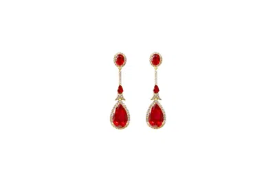 Stephanie Browne Australia Women's Red Alexandra Earrings In Ruby
