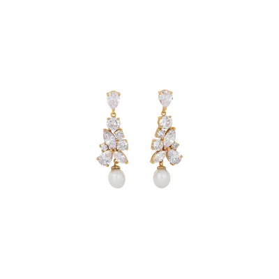 Stephanie Browne Australia Women's Regalia Madame Pearl Earrings In Gold