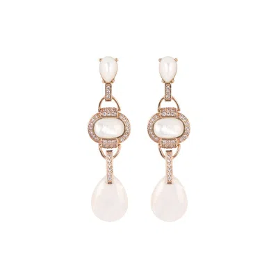 Stephanie Browne Australia Women's Rose Gold Art Deco Earrings