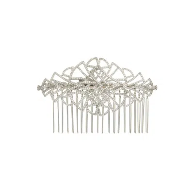 Stephanie Browne Australia Women's Silver Empire Comb In Metallic