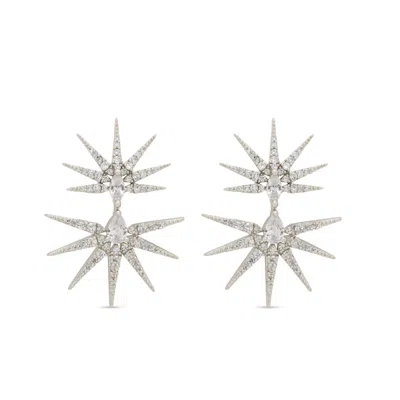 Stephanie Browne Australia Women's Silver Orion Earrings - Rhodium