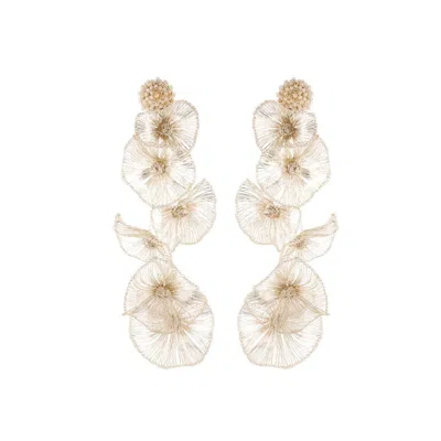 Stephanie Browne Australia Women's Silver Poppy Chandelier Earrings