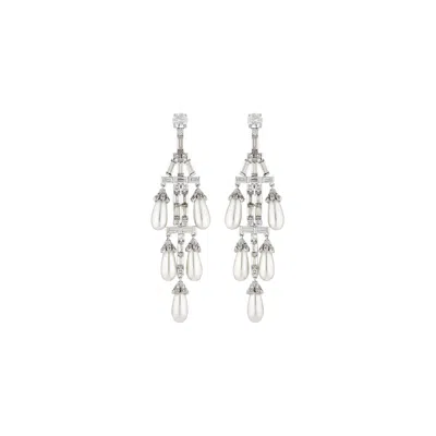 Stephanie Browne Australia Women's Silver The Swanson Earrings In Pearl