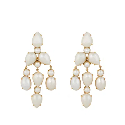 Stephanie Browne Australia Women's White / Rose Gold Serena Earrings - Rose Gold, White In Multi