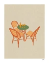 Stephanie Browne Bistro Table Print In Multi
