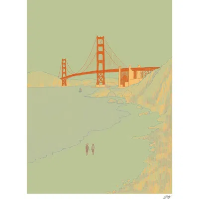 Stephanie Browne Golden Gate Print In Multi