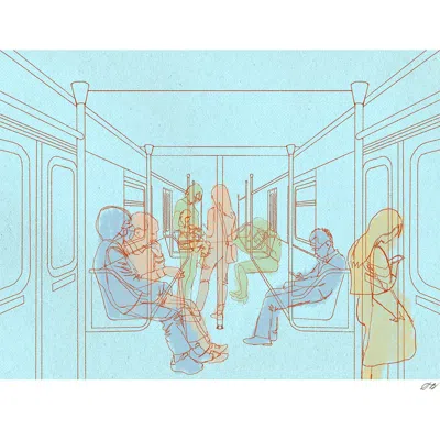 Stephanie Browne Subway Print In Multi