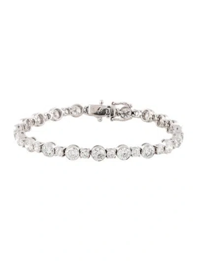 Pre-owned Stephanie Gottlieb 14k 7.4ctw Diamond Tennis Bracelet, 6.25" In Multi