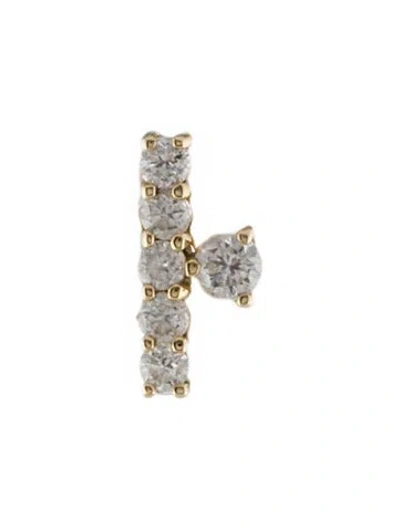 Pre-owned Stephanie Gottlieb 14k Diamond Astrid Bar Single Stud In Multi