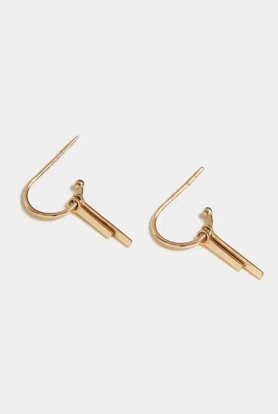 Stephanie Grace Jewellery Double Bar Hoops In Gold