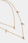 Stephanie Grace Jewellery Double Strand Spike Necklace In Gold