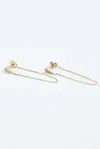 Stephanie Grace Jewellery Kite Chain Studs In Gold