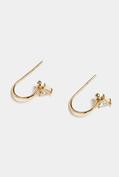 Stephanie Grace Jewellery Triangle Hoops In Gold