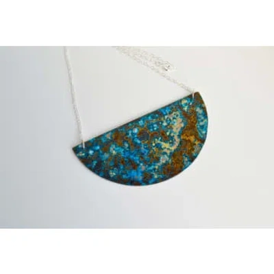 Stephanie Hopkins Copper Crescent Necklace In Metallic