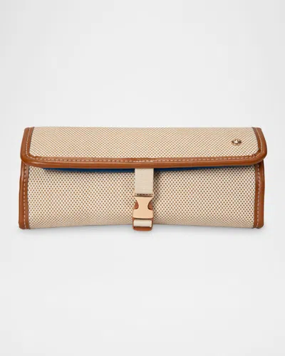Stephanie Johnson Tropea Ivory Ashley Jewelry Roll In White