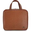 Stephanie Johnson Tropea Onyx Martha Large Brief Makeup Case In Brown