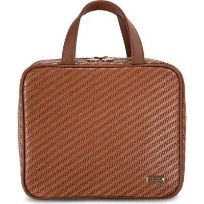 Stephanie Johnson Tropea Onyx Martha Large Brief Makeup Case In Brown