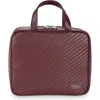 Stephanie Johnson Tropea Onyx Martha Large Brief Makeup Case In Burgundy
