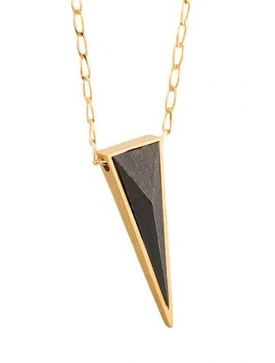 Pre-owned Stephanie Kantis Charcoal Pendant Necklace In Multi