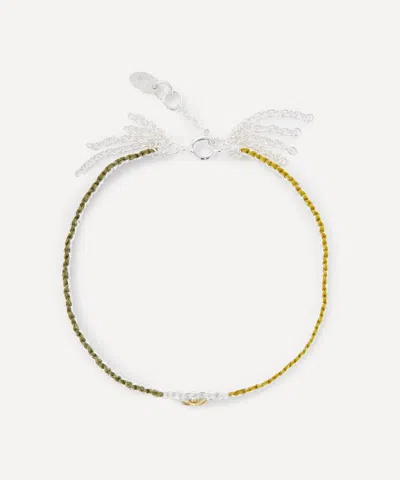 Stephanie Schneider Mixed Metal Olive Thin Chain Bracelet