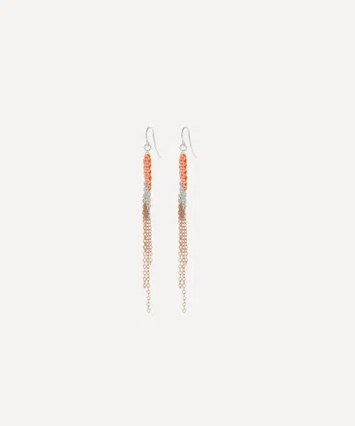 Stephanie Schneider Mixed Metal Two-tone Chain Drop Earrings