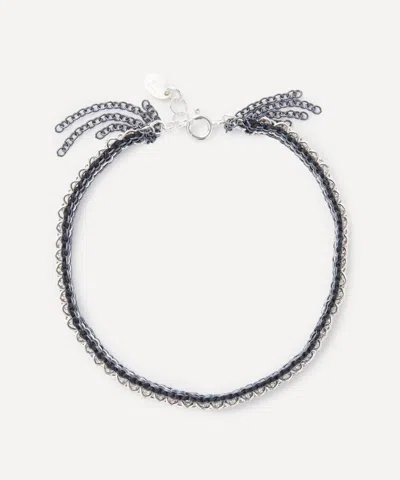 Stephanie Schneider Oxidised Silver 3 Strand Chain Bracelet