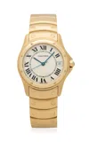 Stephanie Windsor Cartier Santos Ronde Watch In Gold