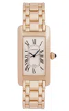 Stephanie Windsor Cartier Tank Amèricaine Model W26035k2 18k Yellow Gold Watch