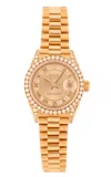 Stephanie Windsor Rolex Crown Collection President 18k Yellow Gold Diamond Watch