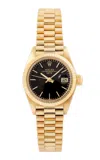 Stephanie Windsor Rolex Date 18k Yellow Gold Watch