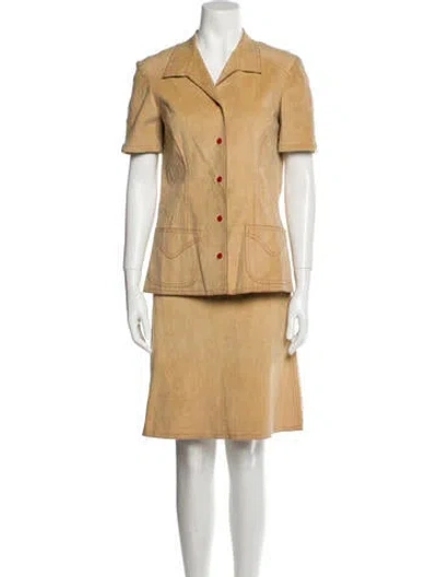 Pre-owned Stephen Burrows Vintage 1970's Skirt Set In Brown