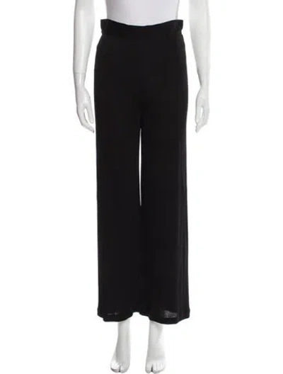 Pre-owned Stephen Burrows Vintage Wide Leg Pants In Black