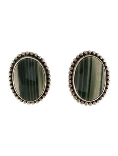 Pre-owned Stephen Dweck Agate Clip-on Earrings In Multi