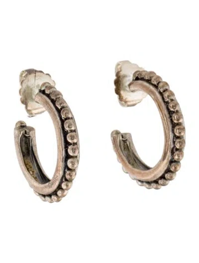 Pre-owned Stephen Dweck Beaded Hoop Earrings In Multi