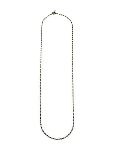Pre-owned Stephen Dweck Blue Stone Necklace, 46" In Multi