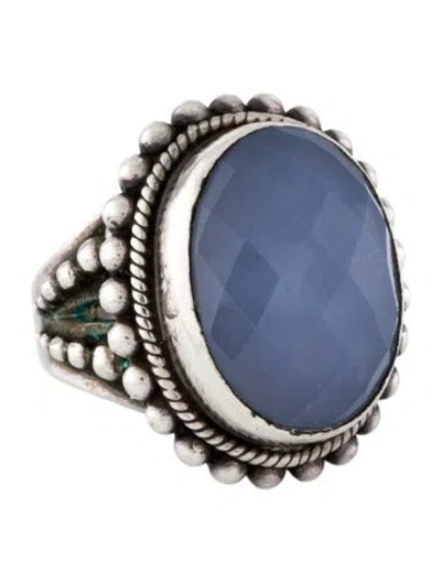 Pre-owned Stephen Dweck Chalcedony Cocktail Ring In Multi