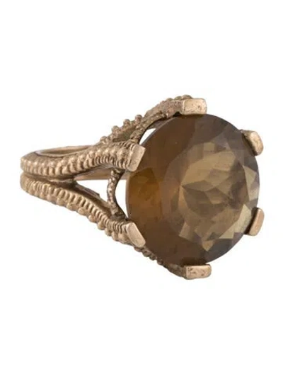 Pre-owned Stephen Dweck Cocktail Ring In Brown