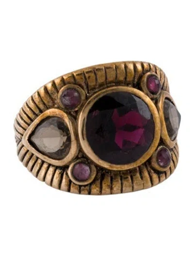 Pre-owned Stephen Dweck Crystal & Stone Cocktail Ring