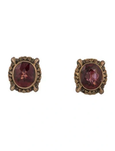 Pre-owned Stephen Dweck Crystal Clip-on Earrings In Multicolor