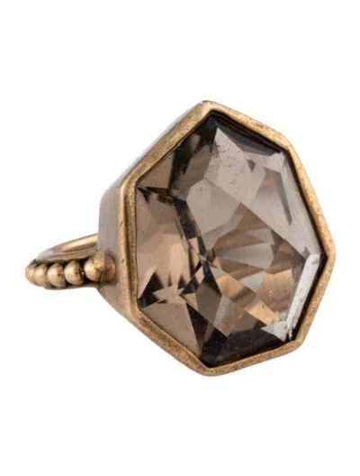 Pre-owned Stephen Dweck Crystal Cocktail Ring In Multicolor
