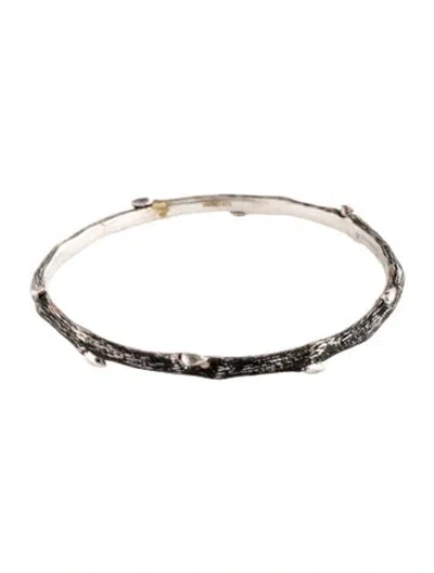 Pre-owned Stephen Dweck Diamond Branch Bangle, 8" In Multicolor