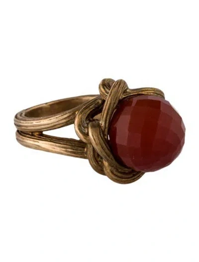 Pre-owned Stephen Dweck Faceted Orb Cocktail Ring In Multi
