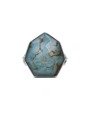 STEPHEN DWECK GALACTICAL FACETED NATURAL QUARTZ & TURQUOISE RING