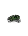 STEPHEN DWECK GARDEN OF STEPHEN FACETED CHROME DIOPSIDE OPEN & CLOSE RING