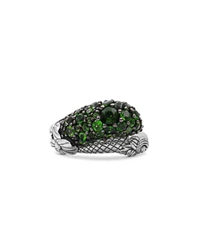Stephen Dweck Garden Of Stephen Faceted Chrome Diopside Open & Close Ring In Green