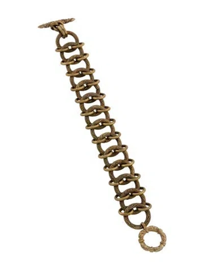 Pre-owned Stephen Dweck Interlocking Circle Link Bracelet In Multi
