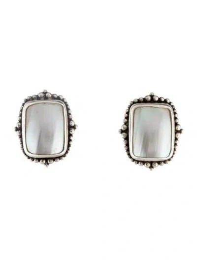 Pre-owned Stephen Dweck Mother Of Pearl Clip On Earrings In Multi